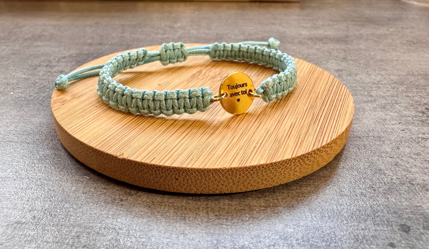 Bracelet ajustable – “Toujours avec toi” ✨