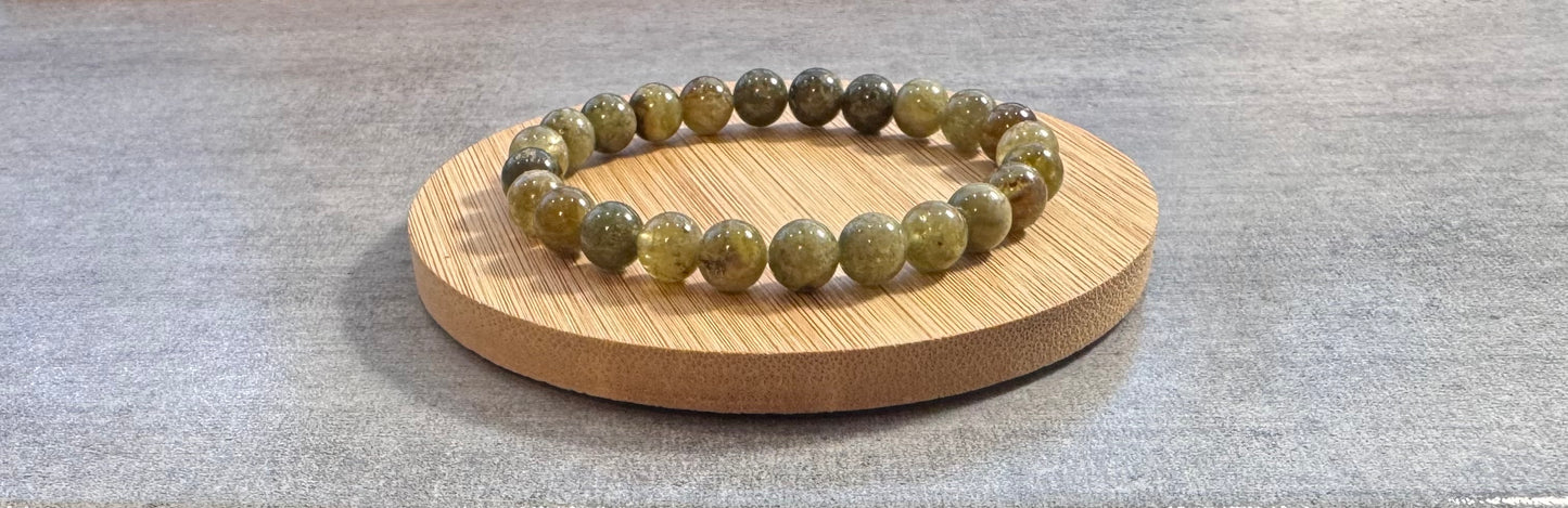 Bracelet Grenat vert grossulaire