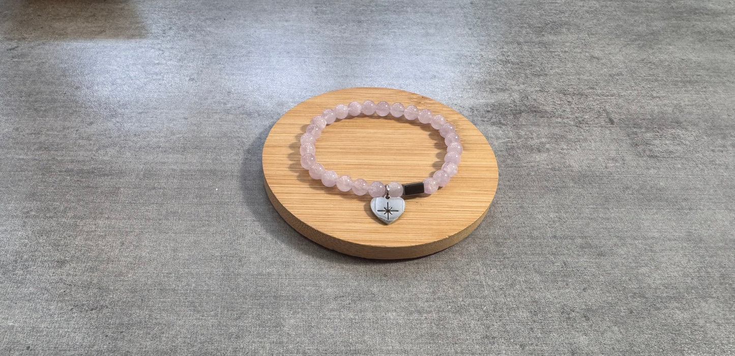 Bracelet en Améthyste Lavande et Hématite