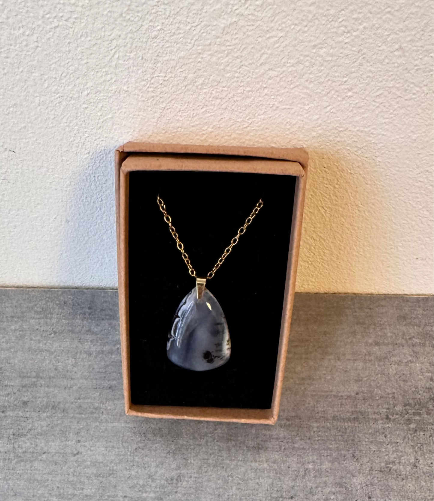 Collier en Agate dendritique