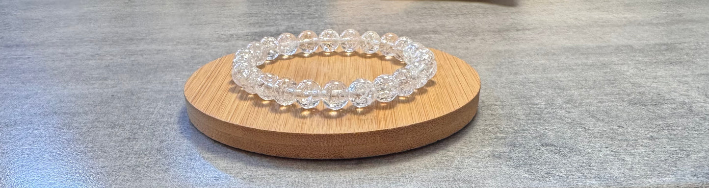 Bracelet en Cristal de Roche crack