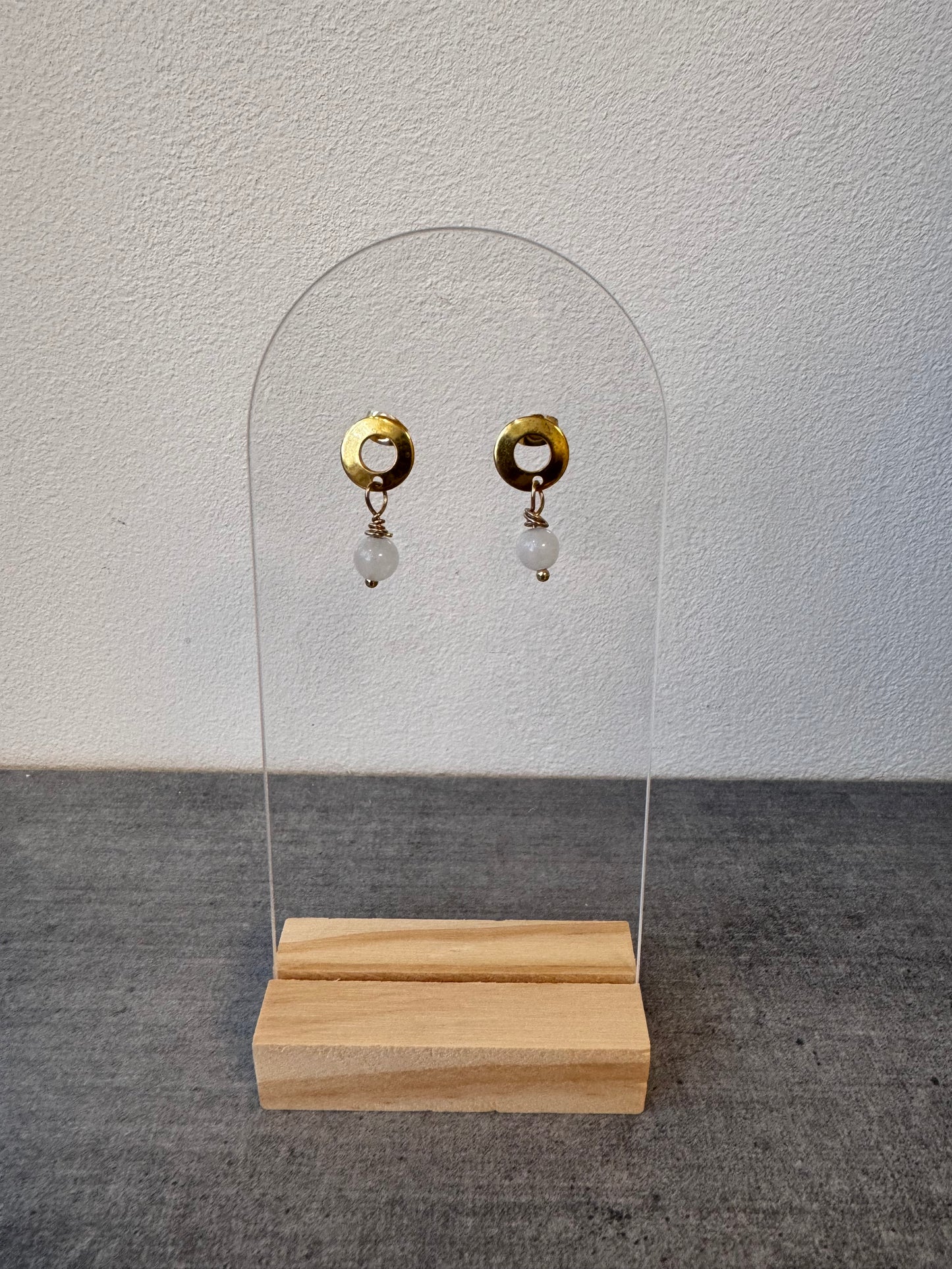 Boucle d’oreille en acier inoxydable et pietersite