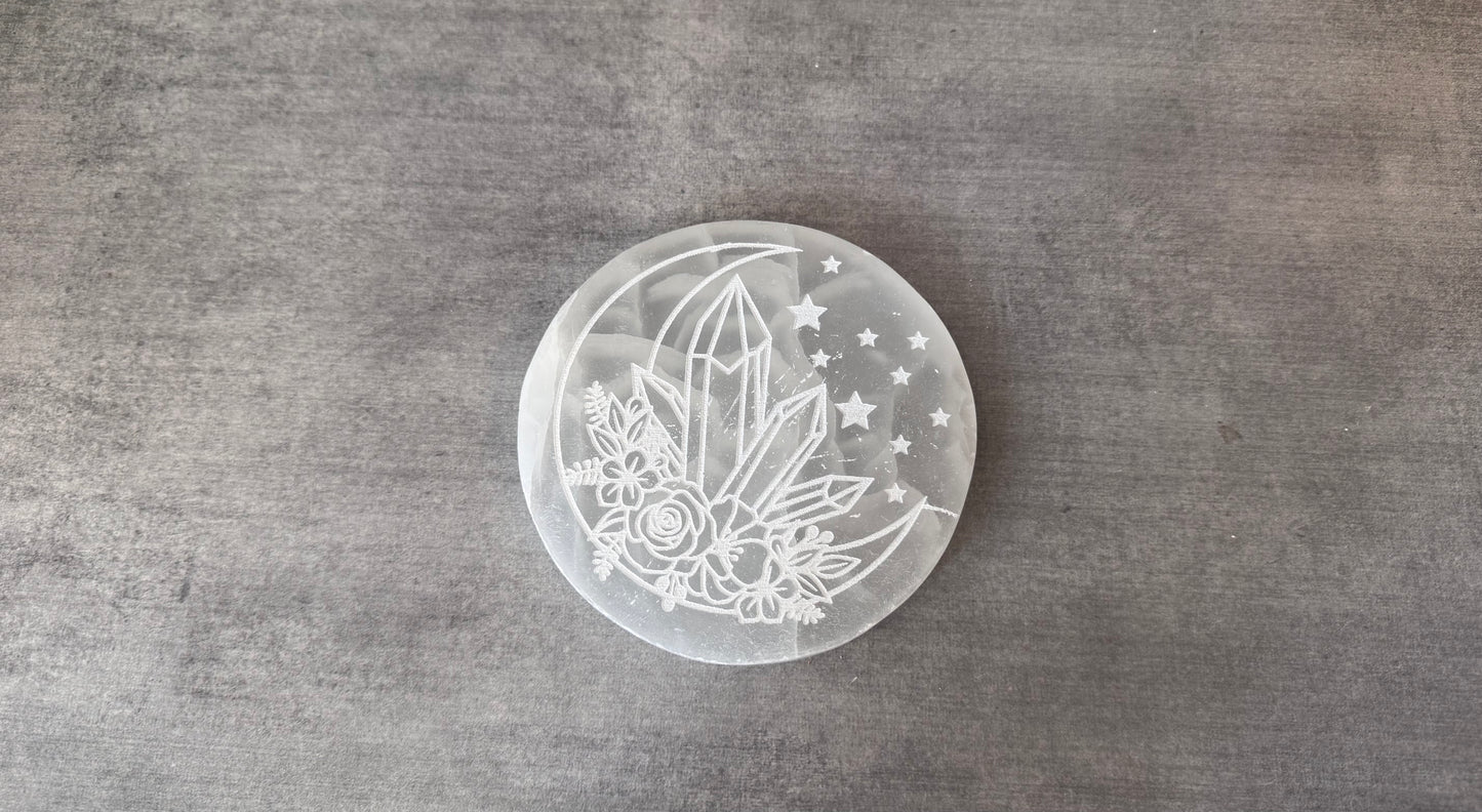 Fleur de vie avec dessin de pierre 12 cm