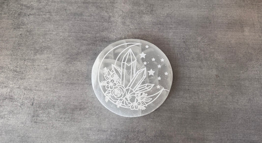 Fleur de vie avec dessin de pierre 12 cm