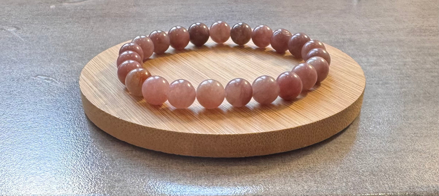 Bracelet en Aventurine rose