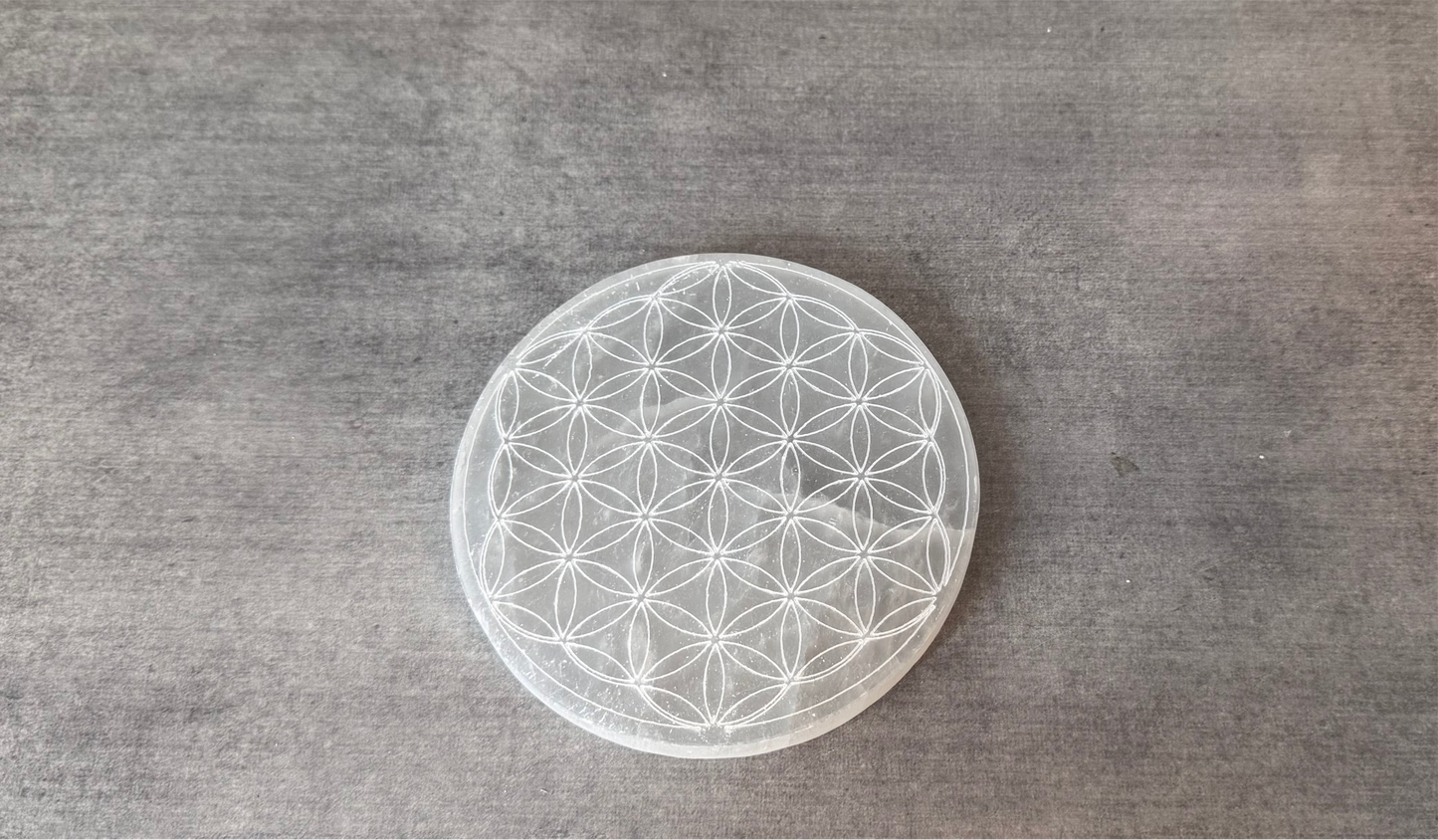 Fleur de vie en Sélénite 12 cm