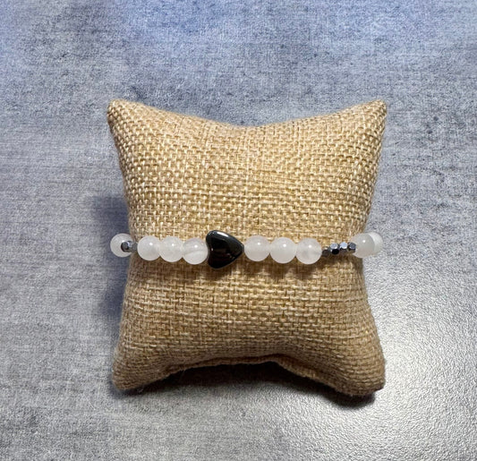 Bracelet en Mangano et Hématite