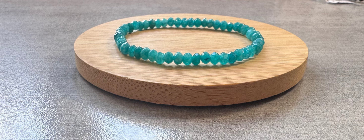 Bracelet en Amazonite facetté