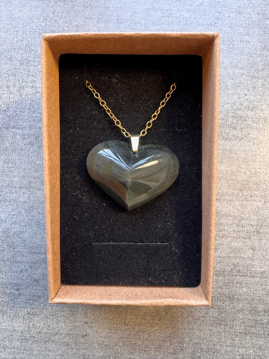 Collier Cœur en Œil Céleste