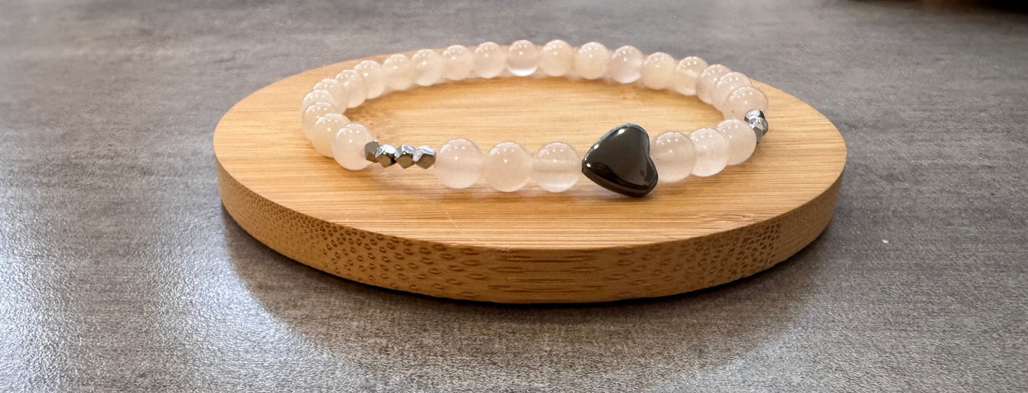 Bracelet en Mangano et Hématite