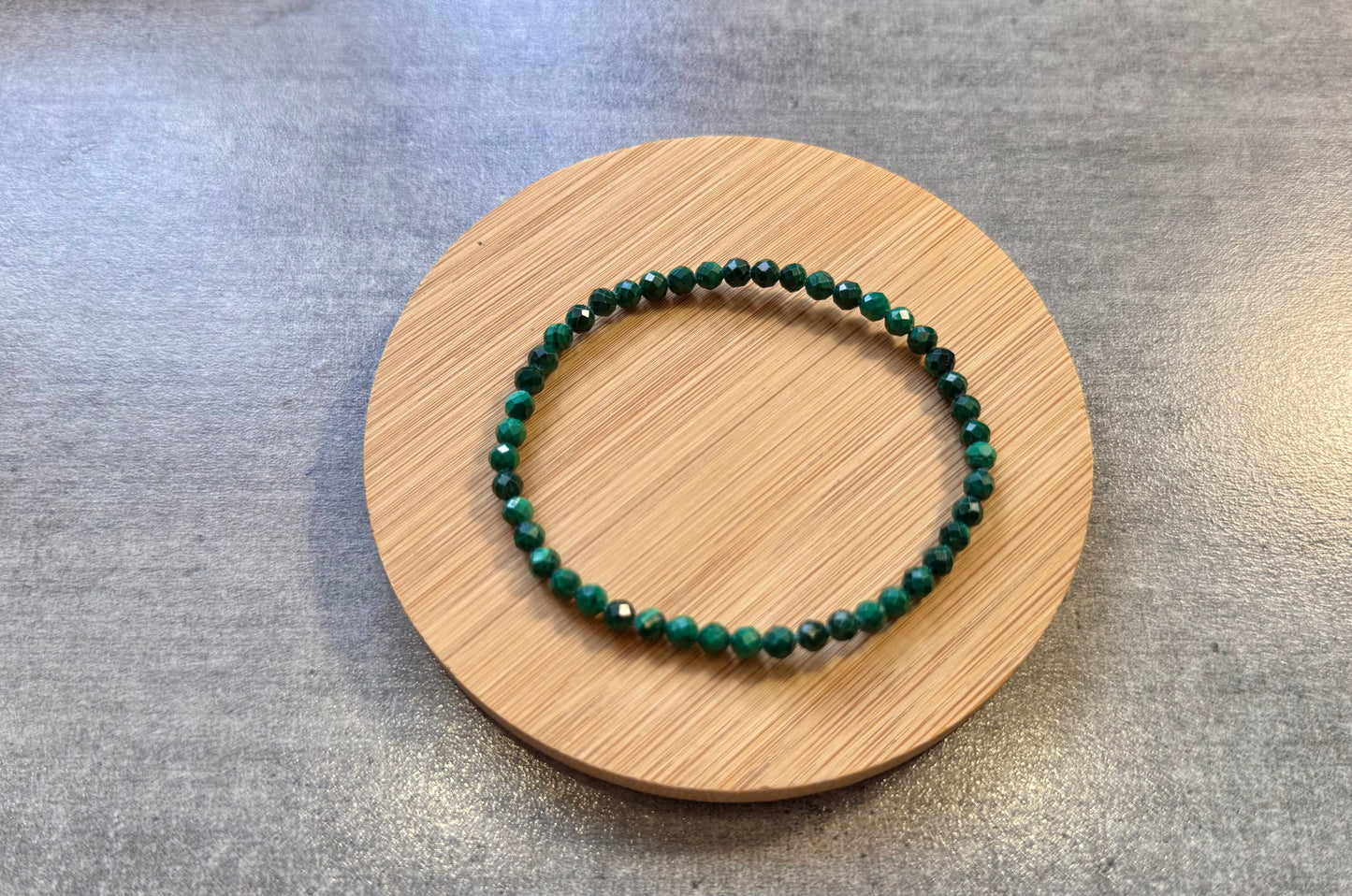 Bracelet en Malachite facetté