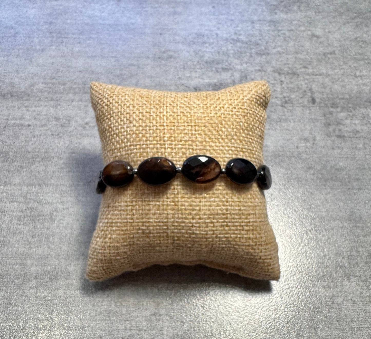 Bracelet en Cristal de roche  fumé