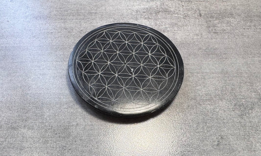 Porte - encens Fleur de vie en stéatite