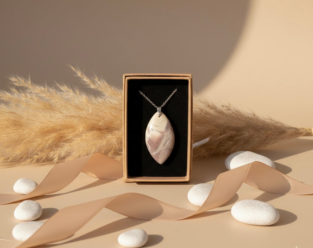 Collier en Jaspe porcelaine