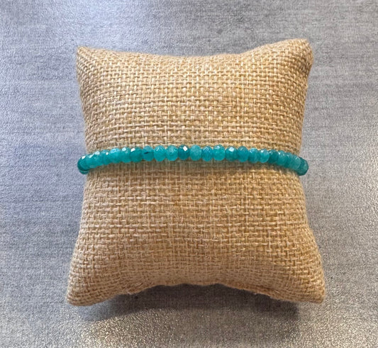 Bracelet en Amazonite facetté