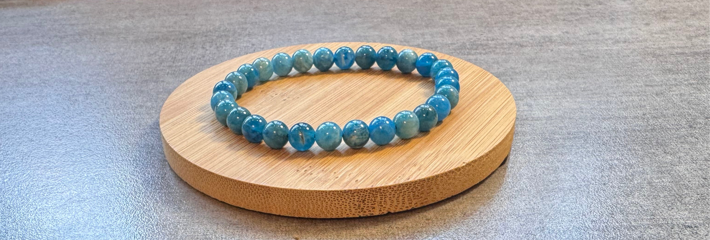 Bracelet en Apatite bleu