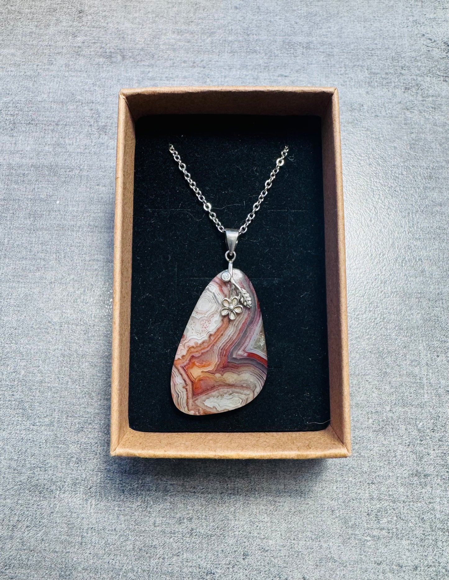 Collier en agate crazy