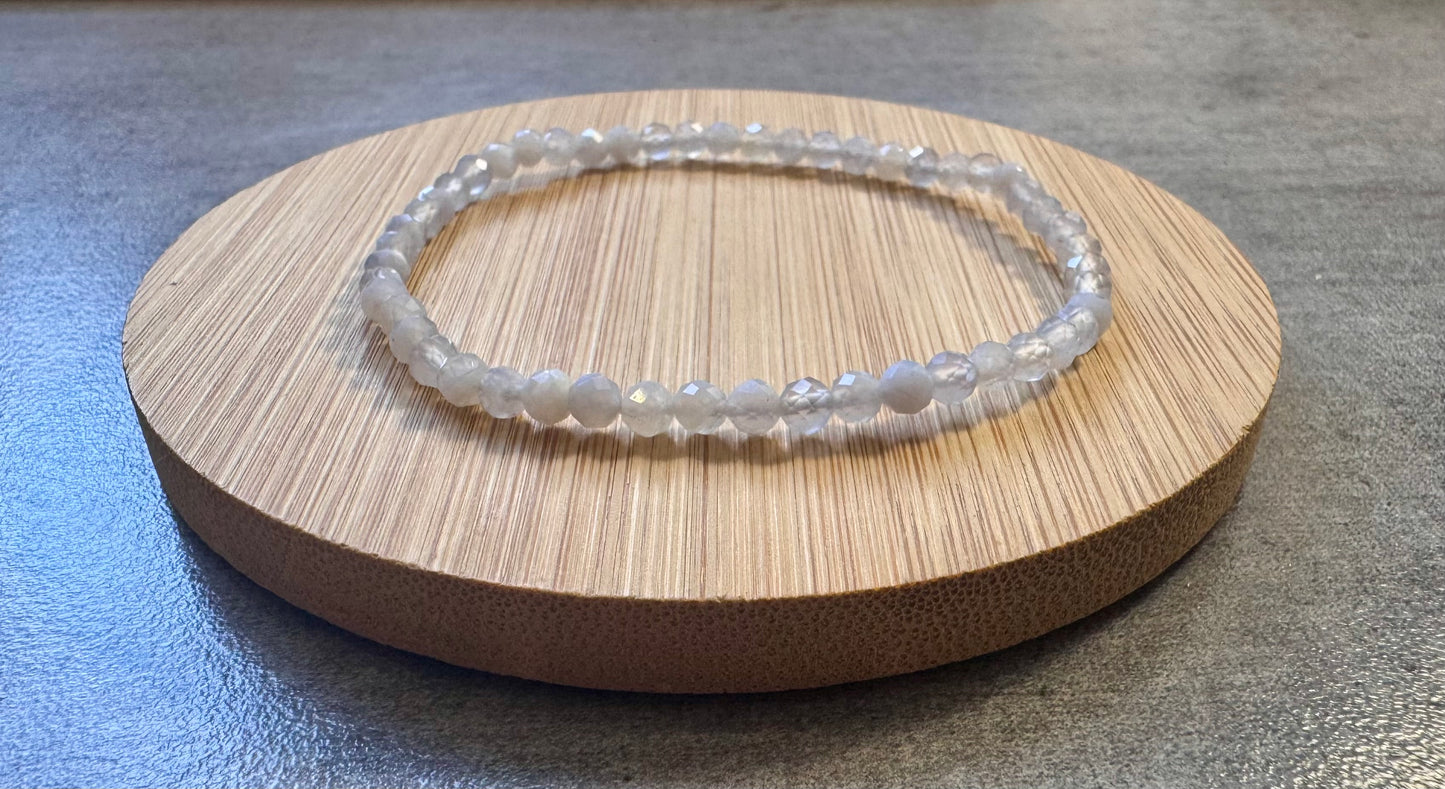 Bracelet en Calcédoine bleue