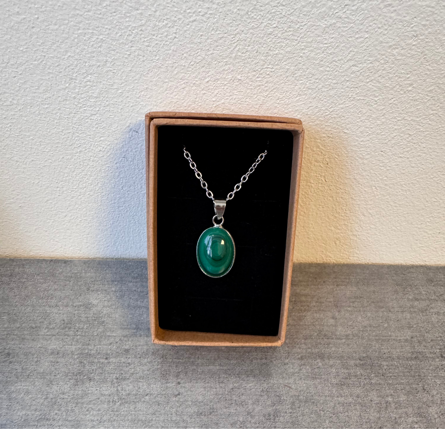 Collier en malachite