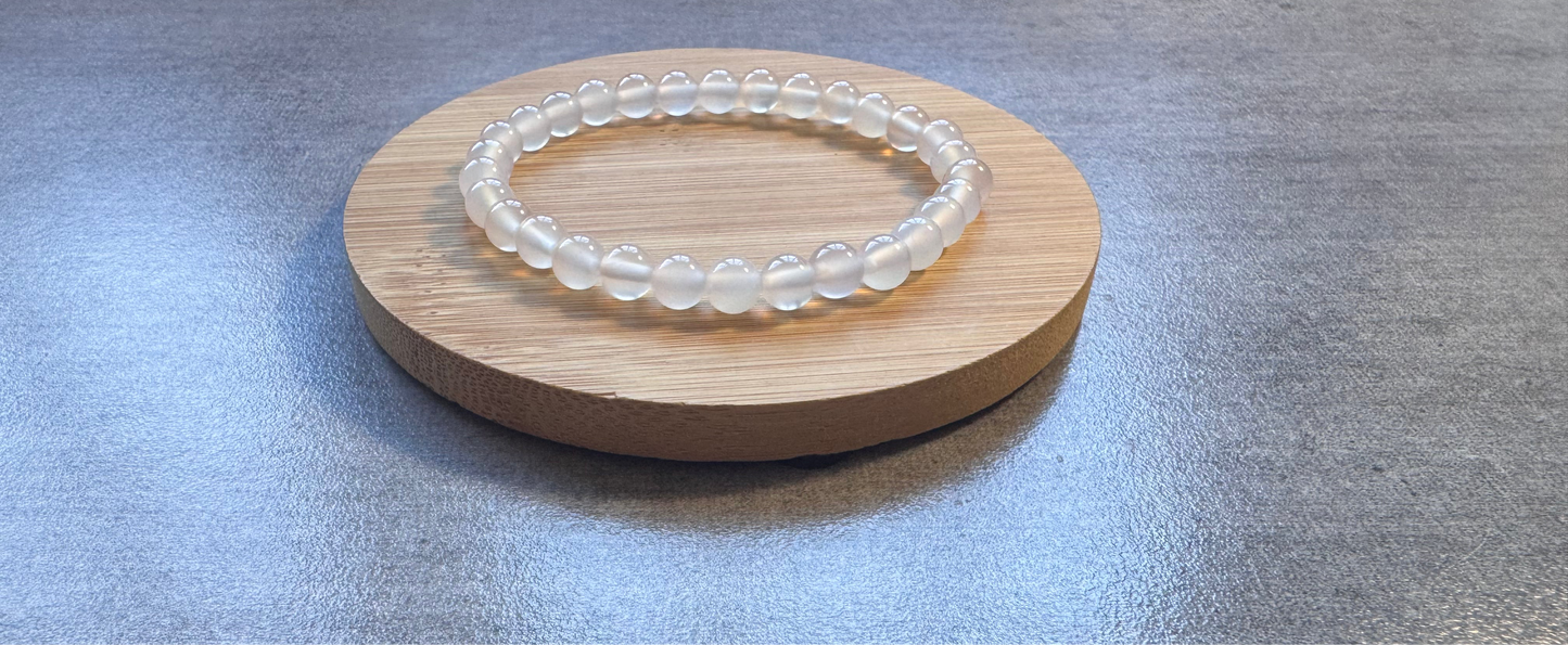 Bracelet en Agate blanche
