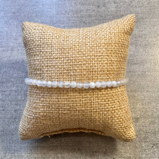 Bracelet en Calcédoine bleue