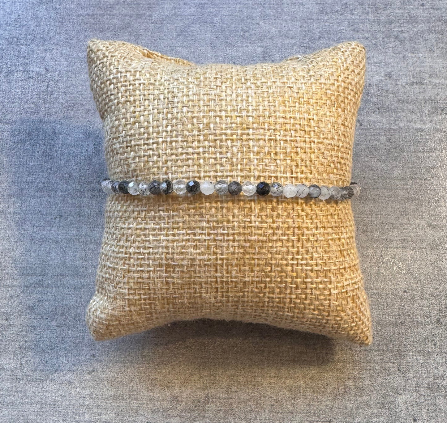 Bracelet en Quartz tourmaline facetté