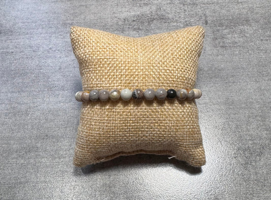 Bracelet en jaspe feuille d’argent