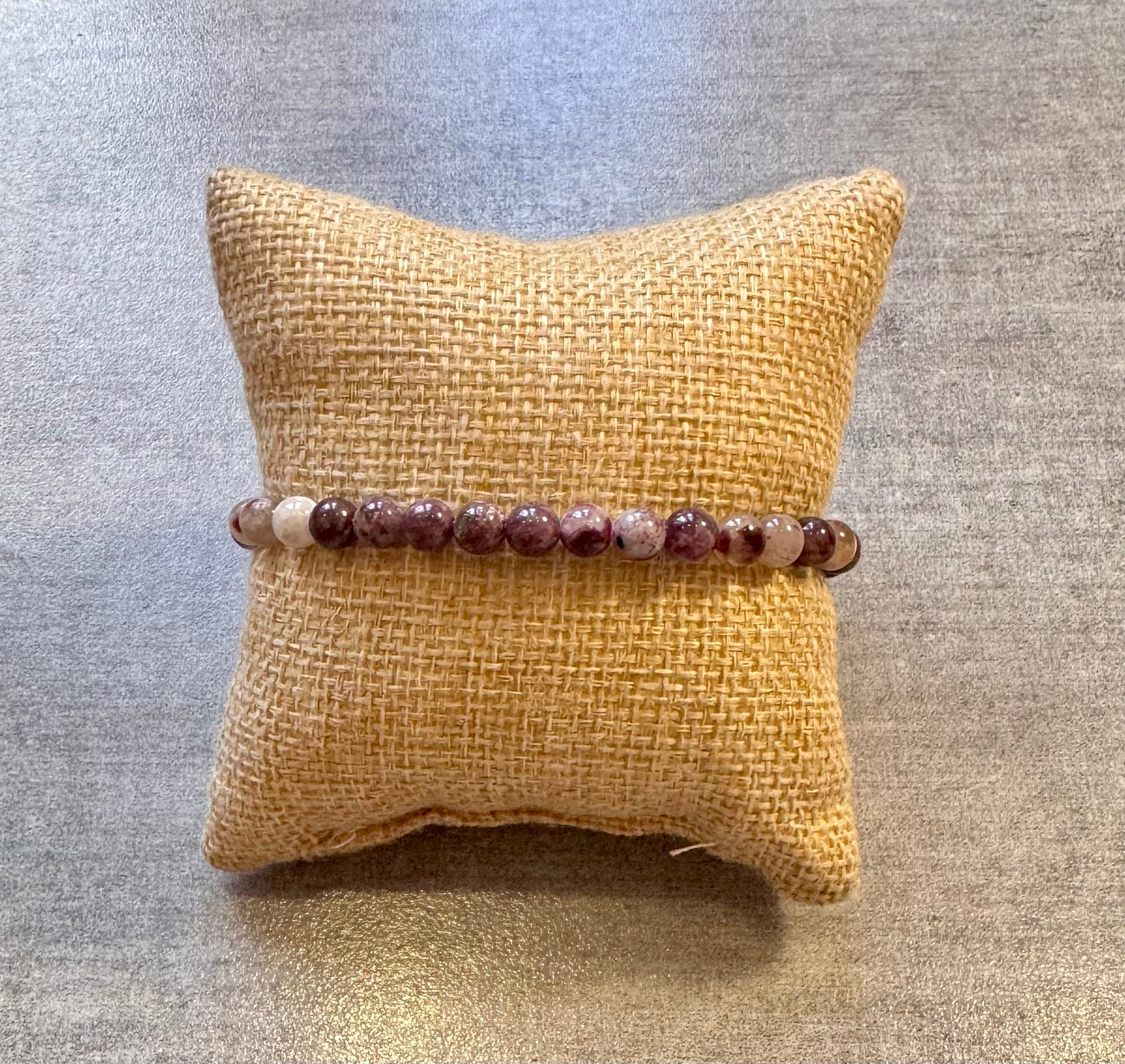 Bracelet Tourmaline rose sur quartz