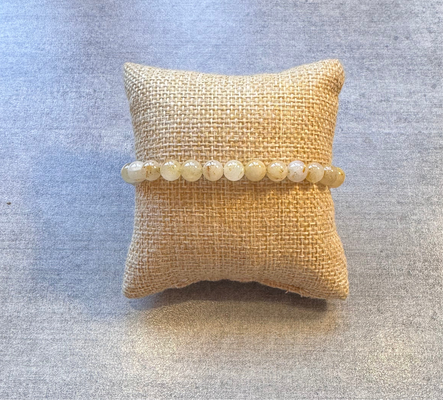 Bracelet en cristal de roche rutile