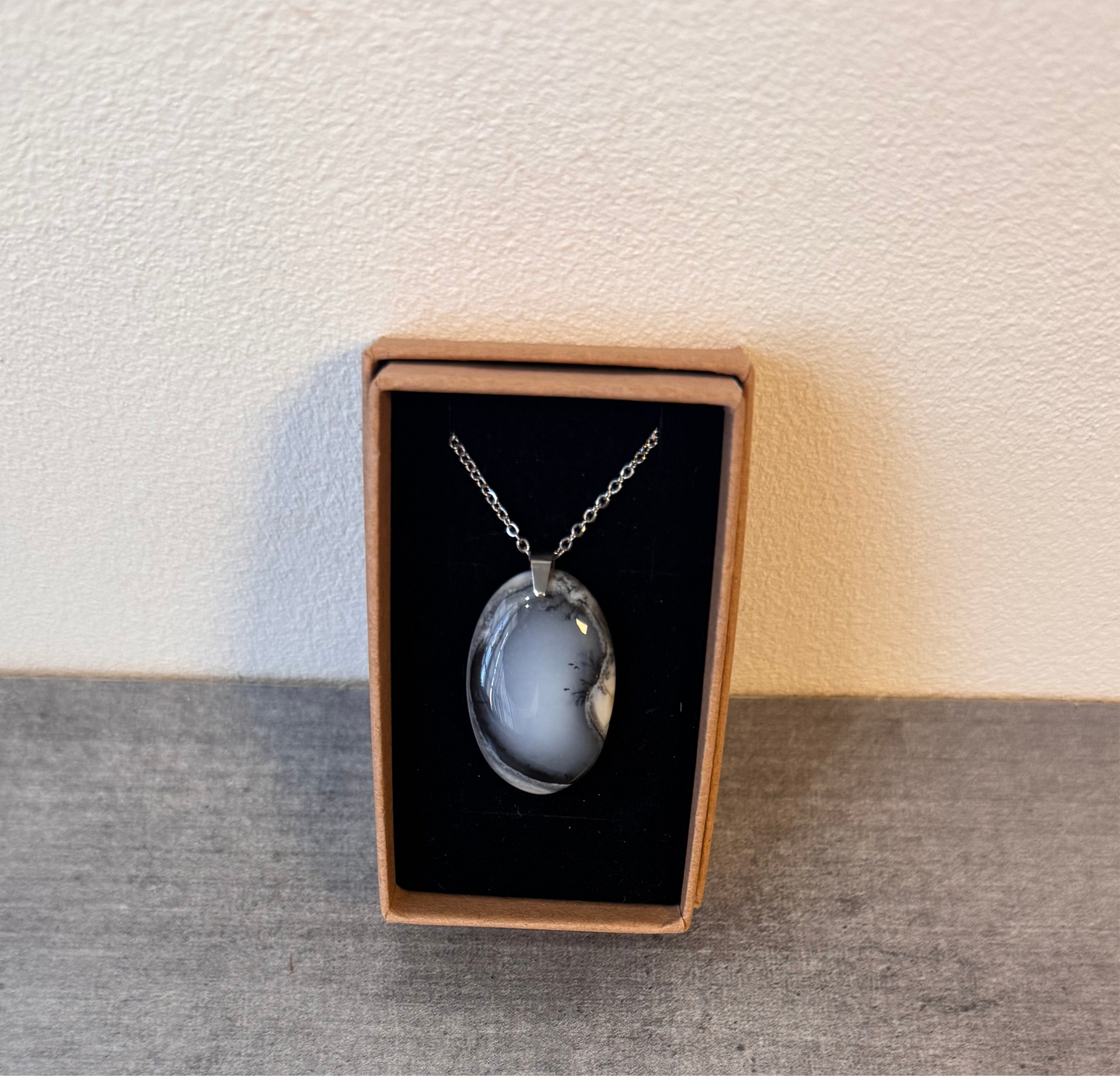 Collier en Agate dendritique