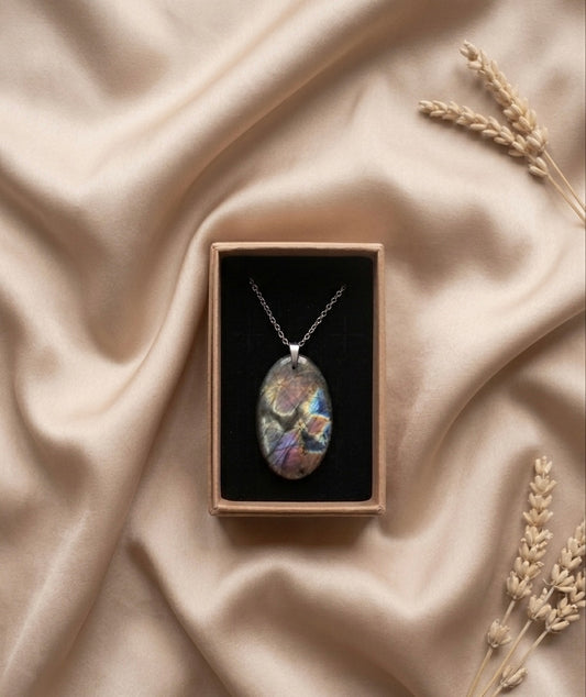 Collier en Labradorite spectrolite