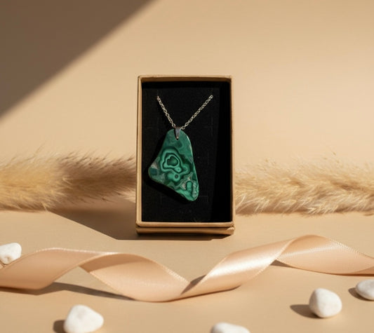 Collier en malachite