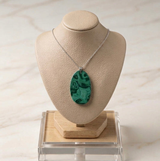Collier en malachite