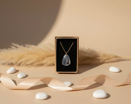 Collier en Agate dendritique