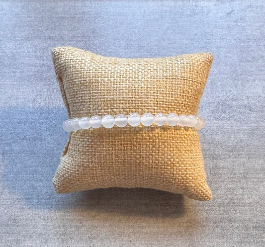 Bracelet en Agate blanche