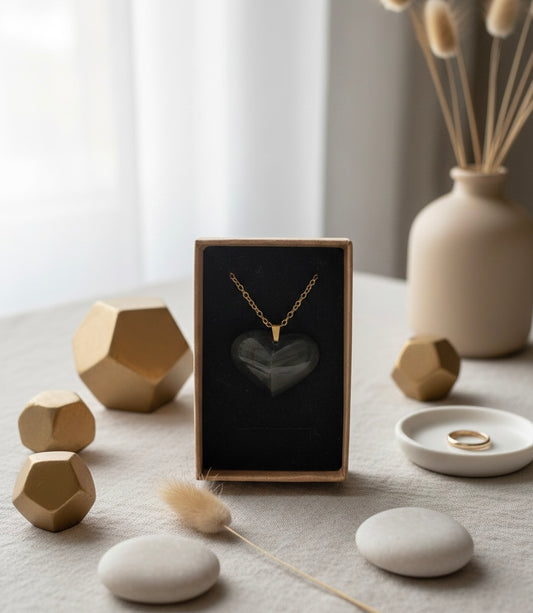 Collier Cœur en Œil Céleste