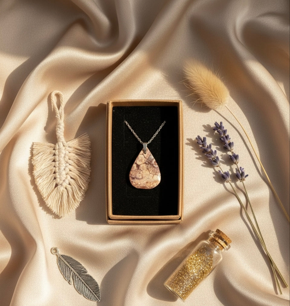 Collier en Jaspe Œil d’oiseau