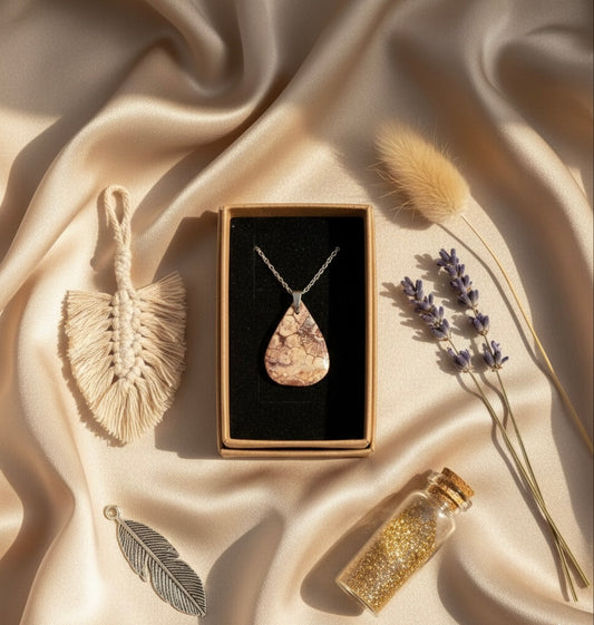 Collier en Jaspe Œil d’oiseau