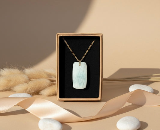 Collier Aragonite bleue