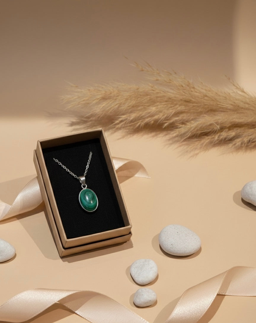Collier en malachite